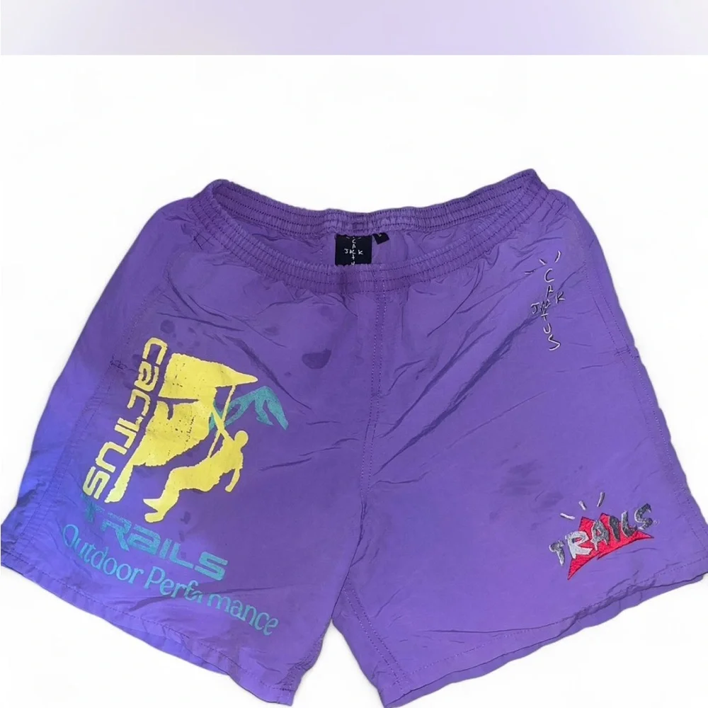 Cactus Jack by Travis Scott Purple Athletic Shorts - Picture 2 of 4